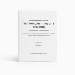 Cover of “Teotihuacán — The City of the Gods” standard research file by DidjaKnow Media, showing the publication title and subtitle on a clean white background.