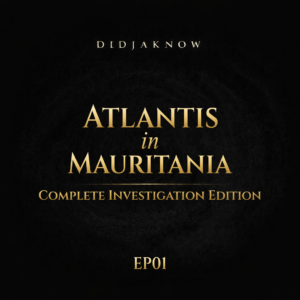 EP01 Complete Investigation Edition cover featuring Atlantis in Mauritania title in gold on dark textured background — DidjaKnow Media