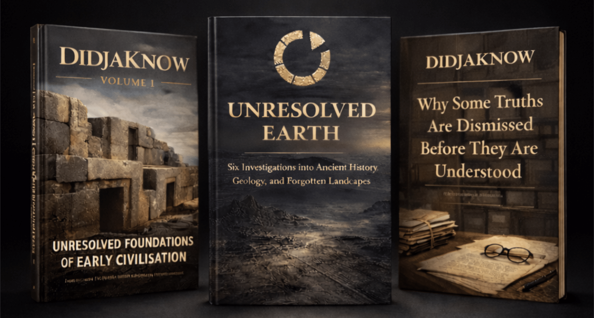 DidjaKnow investigative eBooks including Unresolved Earth and documentary research publications.