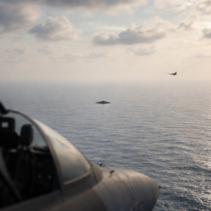 Roosevelt sightings military targeting display showing an unidentified object during naval training operations