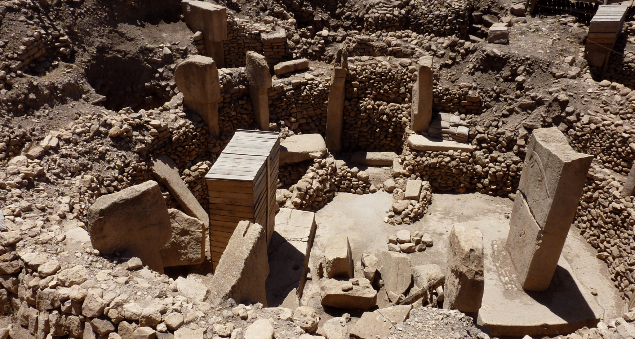 Göbekli Tepe Civilization Before Civilization stone enclosure with T-shaped pillars.